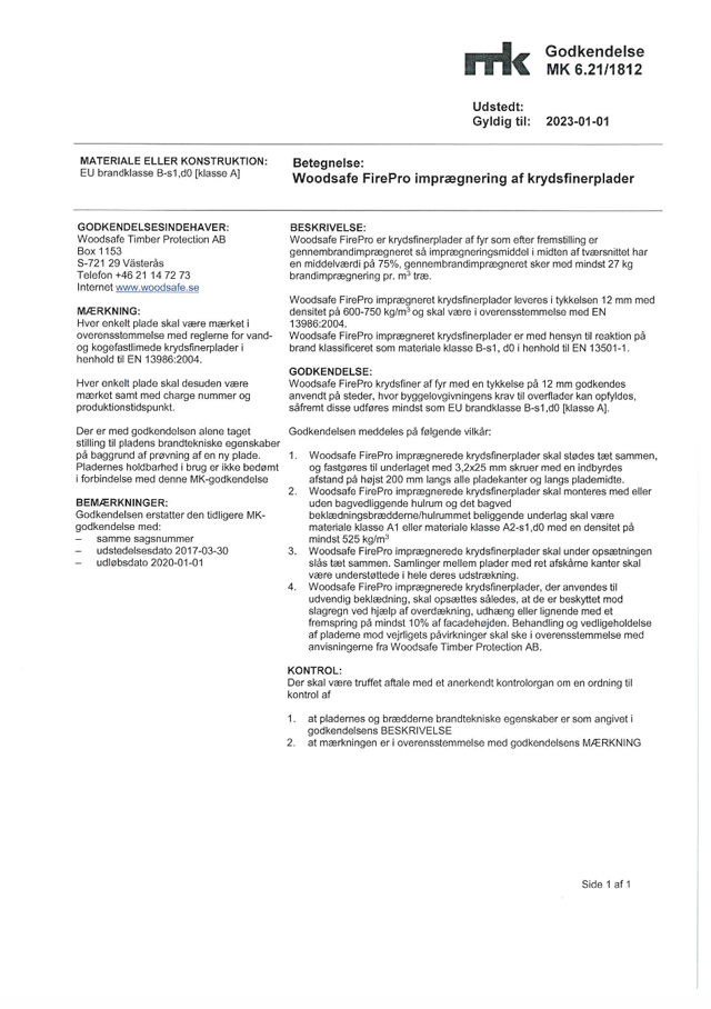 Godkendelse - MK 6.21/1812