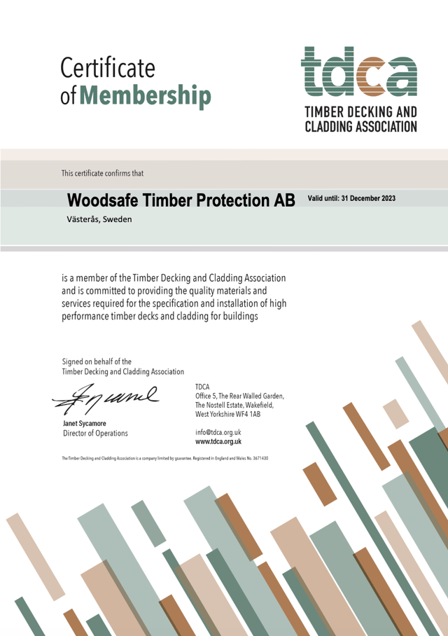 TDCA Certificate of Membership